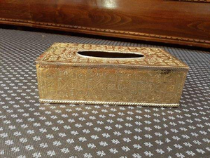 Caja de pañuelos de metal dorado pulido de calidad superior, diseño vintage, tamaño personalizado, al precio más bajo - Product Image 2