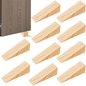 Butée de porte artisanale en bois de pin écologique avec couvercle et cuillère - Finition rustique en gros - Product Image 2