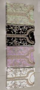 Robe Gharara en Faux Georgette Brodée Exquise avec des Pierres Zarkan et des Broderies à Paillettes, Dupatta Lourd dans un Style Tendance et Très Demandé - Product Image 2