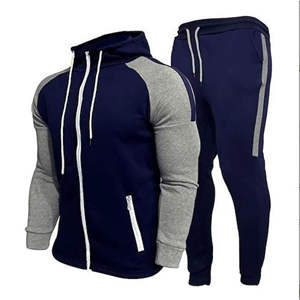 Conjunto Deportivo Urbano para Hombre, Chaqueta con Cremallera y Capucha Cuadrada Pequeña, Personalizable OEM, Pantalones de Talla Grande, 100% Algodón, Primavera-Otoño - Product Image 2