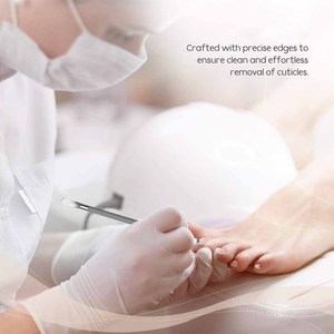 Pousse-cuticules et cuillère nettoyante pour ongles en acier inoxydable pour le soin des ongles et des cuticules - Product Image 5