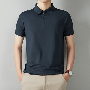 Polo para Hombre, Media Cremallera, Manga Corta, Transpirable, Corte Ajustado, Deportivo, Casual, Color Sólido, para Golf y Tenis, con Logotipo Personalizado - Product Image 1