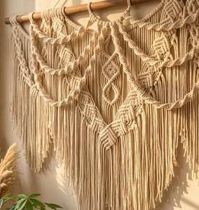 Arte de Pared de Macramé, Decoración del Hogar, Diseño Innovador, Arte de Pared de Algodón Tejido, Precio al por Mayor con la Mejor Calidad, Personalizado - Product Image 5