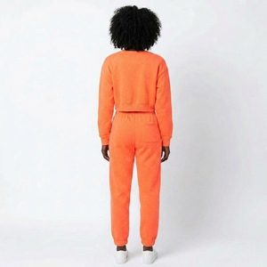 2 Piece Crop Sweatshirt Jogger School Sports Set Fleece Crew Neck Uniform <b>Matching</b> Custom OEM Wholesale Manufacturer - Product Image 2