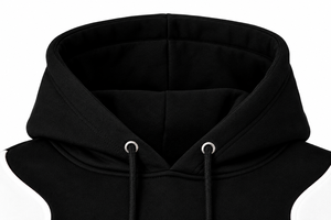 Sweat à capuche oversize léger en polaire pour homme, à manches longues, avec blocs de couleur, noir et blanc, logo frontal brodé en 3D, imprimé, 100% coton - Product Image 6