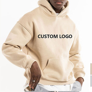 Sweat à capuche en coton de luxe surdimensionné pour hommes, vente en gros, impression en relief personnalisée, design épaules tombantes, style formel hiver - Product Image 1