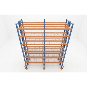 <b>Heavy</b> <b>Duty</b> Highrisse Selective <b>Rack</b> Q235 Steel High Rise Assembled Powder Coating Blue/Orange - Product Image 6