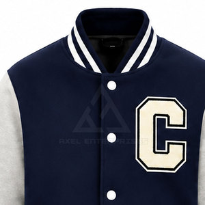 <b>Athletic</b> Men Letterman Jacket Snap Front Custom Patch Logo Factory Direct Modern Men Letterman Jacket - Product Image 5