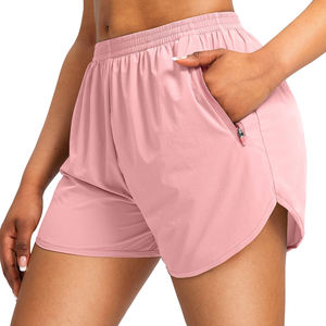 Shorts Deportivos de Cintura Alta para Mujer, Transpirables, con Efecto Push-Up, con Cinturón y Ribete de Piel, Ajuste Ceñido, 100% Algodón, Marca Privada OEM - Product Image 3
