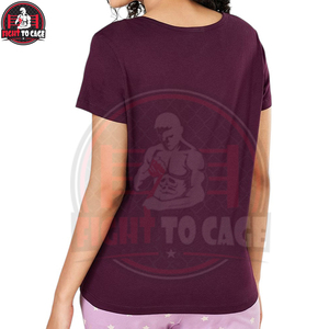 Chemise de nuit pour femme en coton biologique de qualité supérieure, respirante, violet foncé, avec boutons décoratifs, vêtements de maison haut de gamme pour femmes - Product Image 2
