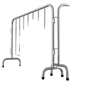 Barrière de sécurité en métal pour le contrôle des foules, barricades en acier inoxydable de haute qualité, clôture mobile pour événements routiers en extérieur - Product Image 1