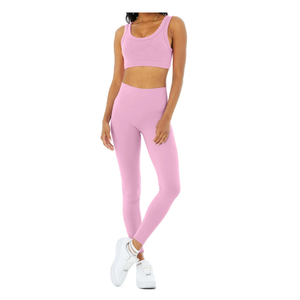 Ensembles de yoga pour femmes, haute qualité, personnalisés, décontractés, deux pièces, shorts de sport, séchage rapide, respirants, confortables - Product Image 2