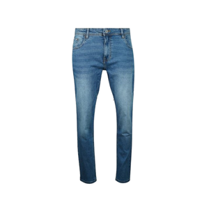 OEM Custom Side Pockets Blank Plain <b>High</b> <b>Waist</b> Straight 100% Cotton Denim <b>Jeans</b> Pants <b>for</b> <b>Men</b> Customized Color Design Low MOQ - Product Image 5
