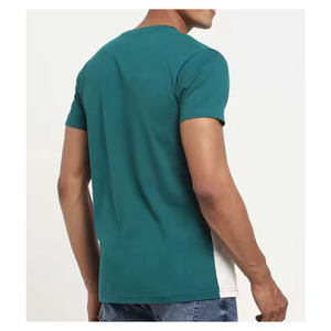 Men's 100% Cotton Fully Customized Front Short Sleeve O-Neck T-Shirt-Breathable Quick Dry Solid Pattern Custom Logo Printing - Product Image 4