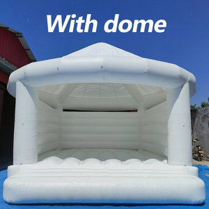 Commerciale all'aperto PVC gonfiabile bianco buttafuori di salto castello rimbalzante Jumper casa di rimbalzo per il matrimonio con scivolo e Pit della palla - Product Image 2