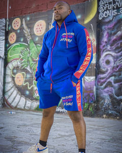 Conjunto de Sudadera con Capucha y Pantalones Cortos de Verano con Estampado Digital Personalizado en Felpa Francesa con Cremallera y Diseño de Camuflaje - Product Image 6