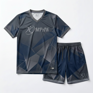 Ensemble maillot et short de volley-ball tie-dye rouge rubis personnalisé en gros, uniforme d'équipe OEM haute élasticité, vêtements de sport par sublimation - Product Image 1