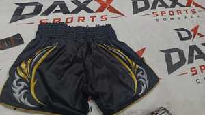 Pantalones Cortos de Boxeo y Muay Thai Unisex de Alta Calidad, Personalizados, con Estampado de Llamas, de Poliéster/Algodón, Transpirables, Cómodos, con Cintura Elástica - Product Image 2
