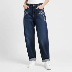 Vaqueros holgados para mujer con logotipo personalizado, servicio OEM, corte relajado, diseñados para marcas y colecciones de moda - Product Image 5