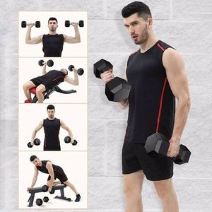 Haltères hexagonaux de 20 lb en paires ou individuels pour l'entraînement à domicile, haltères hexagonaux avec poignée en métal recouverte de caoutchouc - Product Image 5