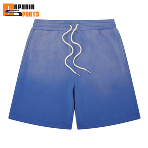 Pantalones Cortos Deportivos Azules de Alta Calidad, Cómodos, de Algodón y Felpa, con Cintura Elástica, Precio al por Mayor - Product Image 1