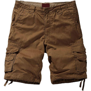 Pantalones cortos cargo para senderismo y uso casual al aire libre, pantalones cortos cargo de moda para hombre, tela de algodón con cierre de cremallera y diseño de bolsillos para el verano - Product Image 1