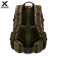 Sac à dos de chasse camouflage personnalisé avec pochette MOLLE, fermeture éclair, imperméable, en nylon 1000D, capacité 56-76L, bretelles arquées, pour l'extérieur