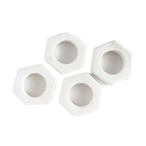 Anneaux de serviette ronds en pierre naturelle blanche de luxe, classiques, durables, faits à la main, 4,5 cm, décoration de table pour anniversaire - Product Image 3