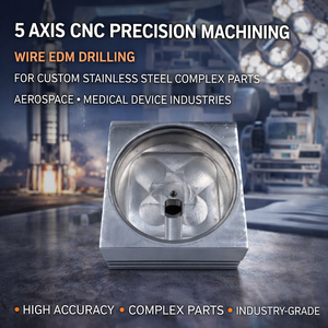Usinage de précision CNC 5 axes, perçage par électroérosion à fil pour pièces complexes en acier inoxydable sur mesure, industries aérospatiales et médicales - Product Image 2