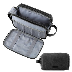Sac cosmétique léger OEM/ODM, double fermeture éclair, grand espace de rangement, sac à maquillage multifonctionnel avec boucle magnétique - Product Image 1