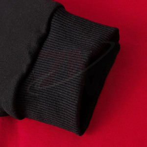 Sudadera con Capucha Personalizada Roja y Negra, Poliéster y Algodón 300g, Sudadera con Capucha para Hombre, Ropa Casual Urbana, Sudadera con Bloques de Color, Venta al Por Mayor - Product Image 5