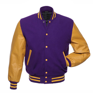 Chaqueta de Béisbol Vintage para Hombre, Lana con Bordado Chenille, Logotipo Personalizado, Mangas de Cuero, Chaqueta Universitaria Estilo Letterman - Product Image 1