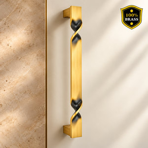 Poignée de porte principale à double torsion avec finition antique mate pour portes d'entrée résidentielles, quincaillerie intérieure et architecturale - Product Image 4