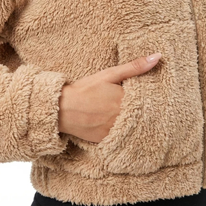 Veste zippée en toile respirante de haute qualité pour femmes, doublée de polaire, veste d'hiver entièrement zippée - Product Image 4