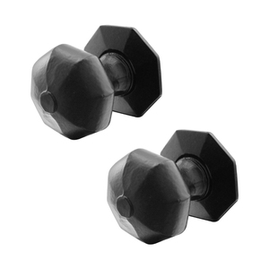 Oval Cast Iron <b>Door</b> <b>Knobs</b> Vintage <b>Matte</b> <b>Black</b> Rim Lock Handles For Traditional Home Hardware Heavy Duty Rustic Interior Room - Product Image 2