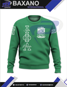 Sudadera Verde de la Hermandad Iota Phi Lambda 1921, Ropa de la Hermandad IPL con Escudo y Letras Griegas para Miembros de la Hermandad - Product Image 5
