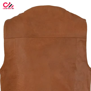 Chaleco de Cuero sin Mangas para Hombre, Estilo Casual Otoñal, con Cuero Vacuno Genuino y Relleno de Poliéster, Diseño Impermeable - Product Image 5