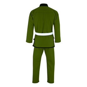 ชุดยูโด BJJ สีเขียวเข้ม เข็มขัดสีขาว สำหรับผู้ใหญ่ บริการ OEM คุณภาพสูง ซักแล้ว พร้อมส่งขายส่ง - Product Image 2
