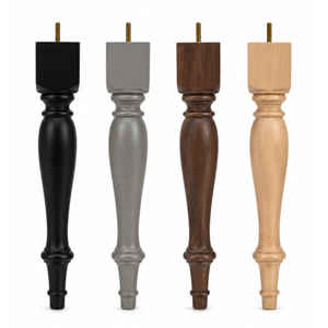 Custom Rubber Wood Table Legs Modern Wooden Furniture Support for Bedroom Desk Console and Dining Table Solid Wood Table Legs - Product Image 1