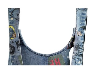 Salopette en jean slim pour femme, tendance, douce et confortable, bretelles réglables, tenue décontractée streetwear - Product Image 4