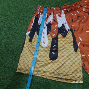 <b>Men's</b> Ice Print Front Board <b>Shorts</b> 100% Polyester Mid Elastic Waist Breathable Quick Dry Eco-Friendly Casual Swimwear Red <b>Yellow</b> - Product Image 4