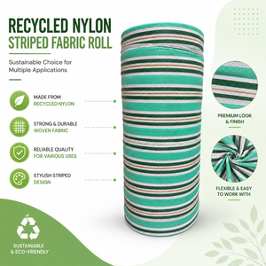 Eco-Friendly Recycled Nylon Stripe Woven Fabric <b>Roll</b> for Furniture Bags Home Decor Applications - Product Image 6