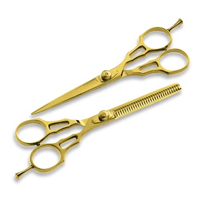 Ciseaux professionnels en acier inoxydable de coiffure de barbier rasoir bord Salon cisailles lame tranchante pour les outils d'extension de cheveux amincissants - Product Image 3