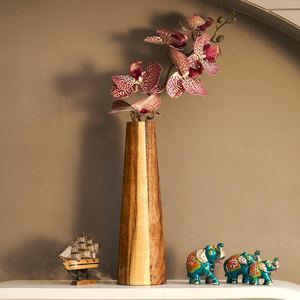 Florero Cilíndrico Moderno y Minimalista de Bambú y Madera, Ideal para Decoración del Hogar en Salas de Estar y Dormitorios - Product Image 6