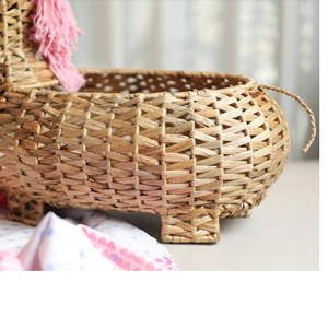 Cesta de Jacinto de Agua con Forma de Unicornio, Cesto de Almacenamiento Tejido a Mano con Asa, Decoración Premium Hecha a Mano para el Hogar de Vietnam - Product Image 5