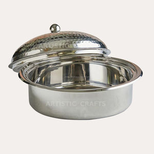 Hot Sale Wooden Warmer <b>Mother</b> Of Pearl Inlay Wood Serveware Hot Pot Basket Chapati Roti Bread Holder Bowl With Enamel Print Lid - Product Image 3