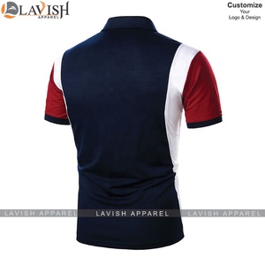 La mejor calidad de los hombres de talla grande para la camisa de verano de tiras de colores de marca de lujo Polos de punto antiarrugas 100% algodón de manga corta - Product Image 3