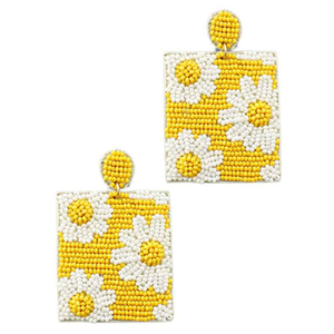 Handcrafted Butterfly Motif Seed Bead Embroidered <b>Earrings</b> Lightweight Cotton Base Traditional Fashion Jewelry Style 199 - Product Image 3