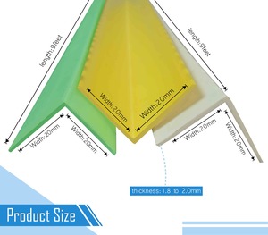 Profilé d'angle en PVC imperméable et écologique pour usage hospitalier, protection des bords des murs et décoration intérieure - Product Image 1