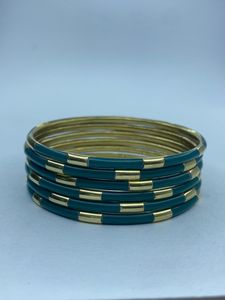 Custom Made Brass Bangles,cuffs and Bangle <b>Sets</b> Made From Resin Inlay & Embedded with <b>Coloured</b> Stones for Fashion Jewelry Stores - Product Image 5